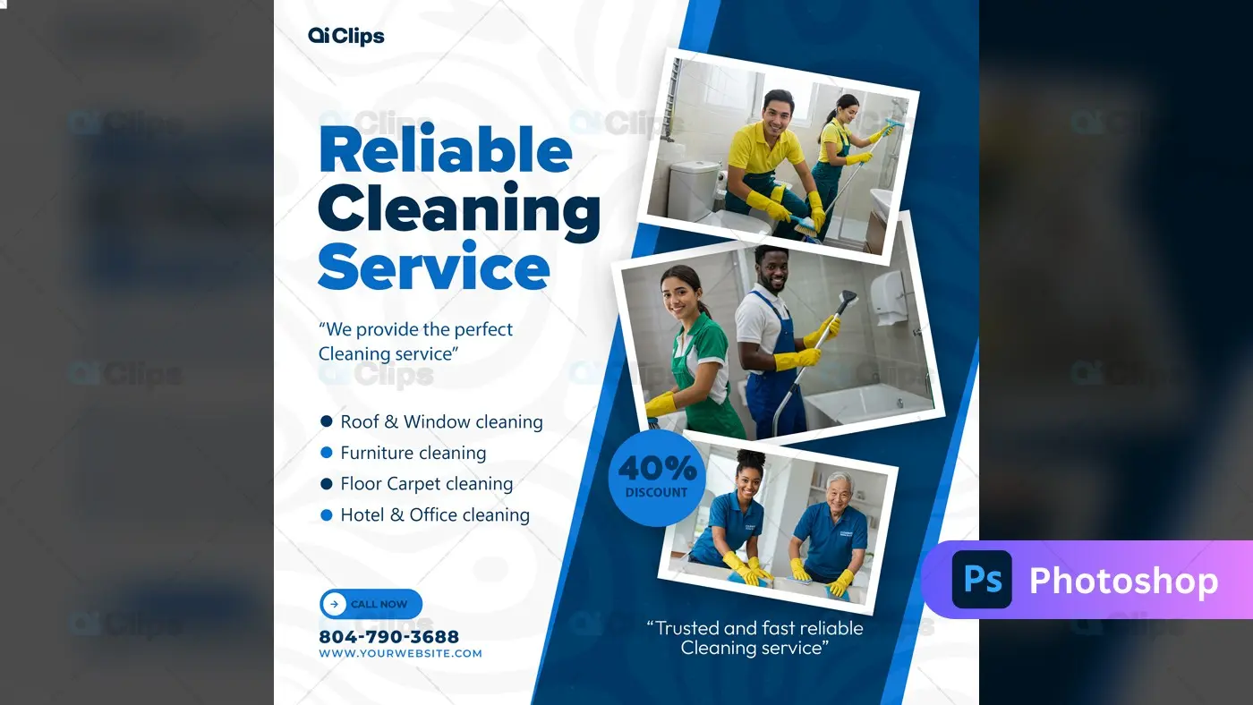 Professional Cleaning Service Company Marketing Design Template