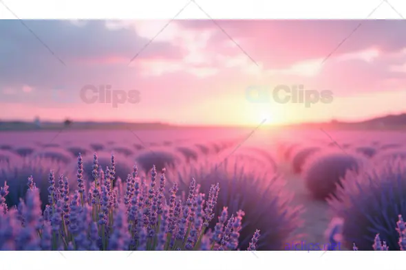 Vibrant Lavender Field at Sunrise