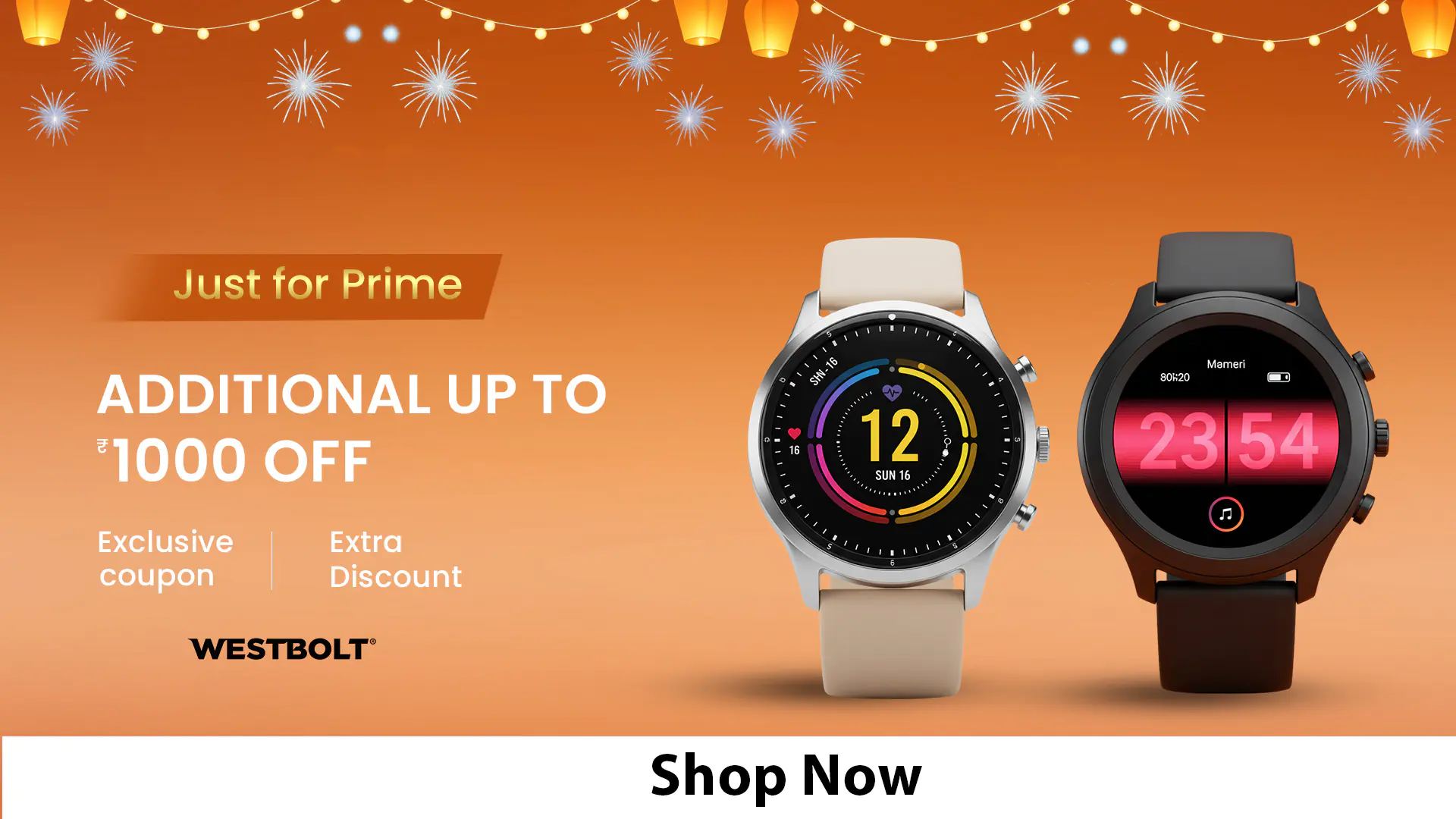 Festive Smartwatch Promotion Mockup