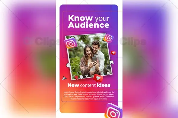 Instagram Content Ideas Story Template PSD