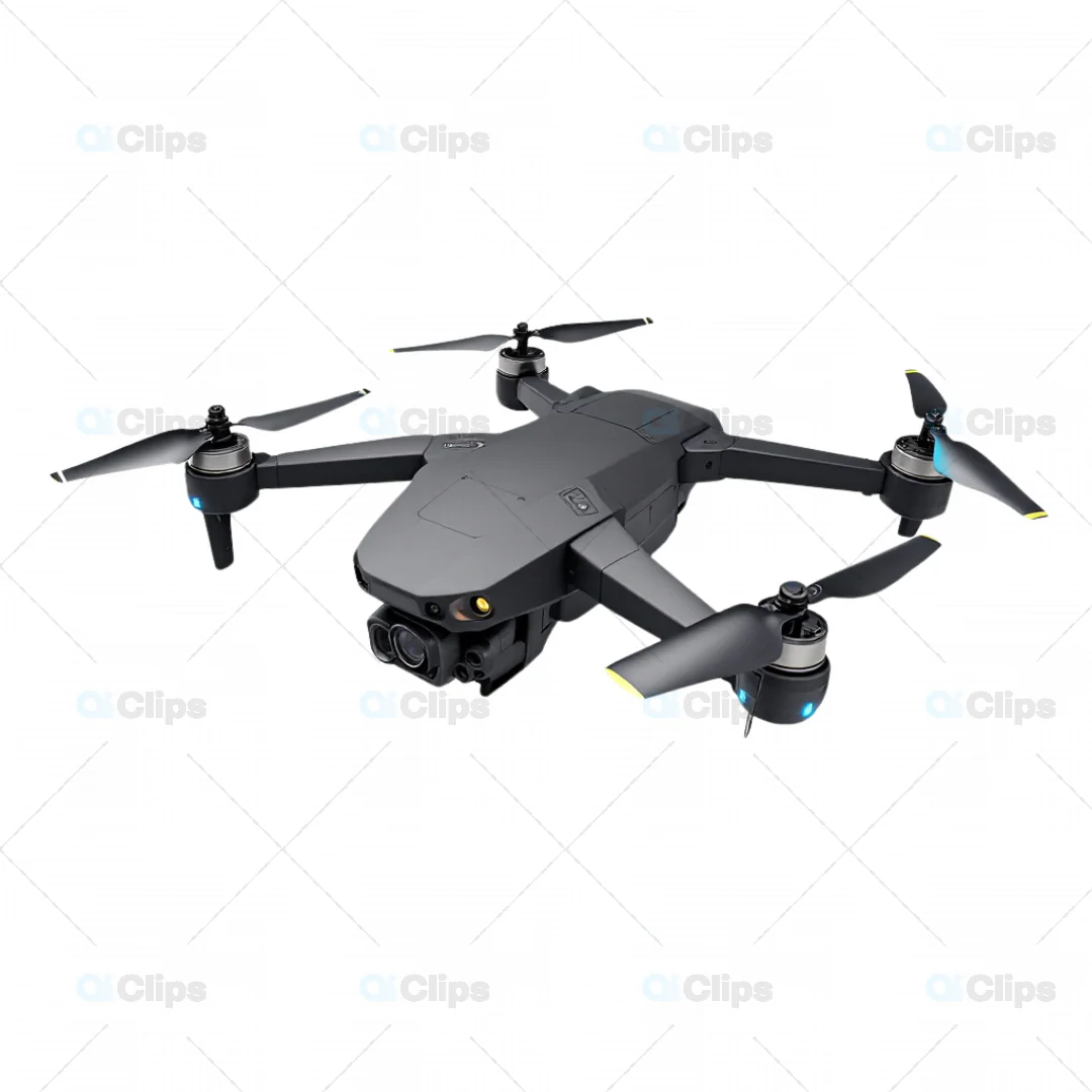 Realistic 3D Drone Model with Camera - High-Detail Design