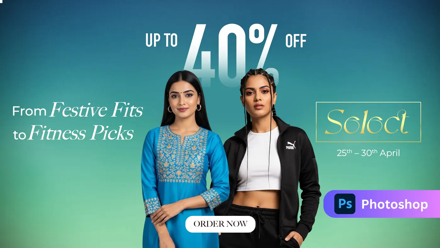Festive & Fitness Wear Sale Ad PSD