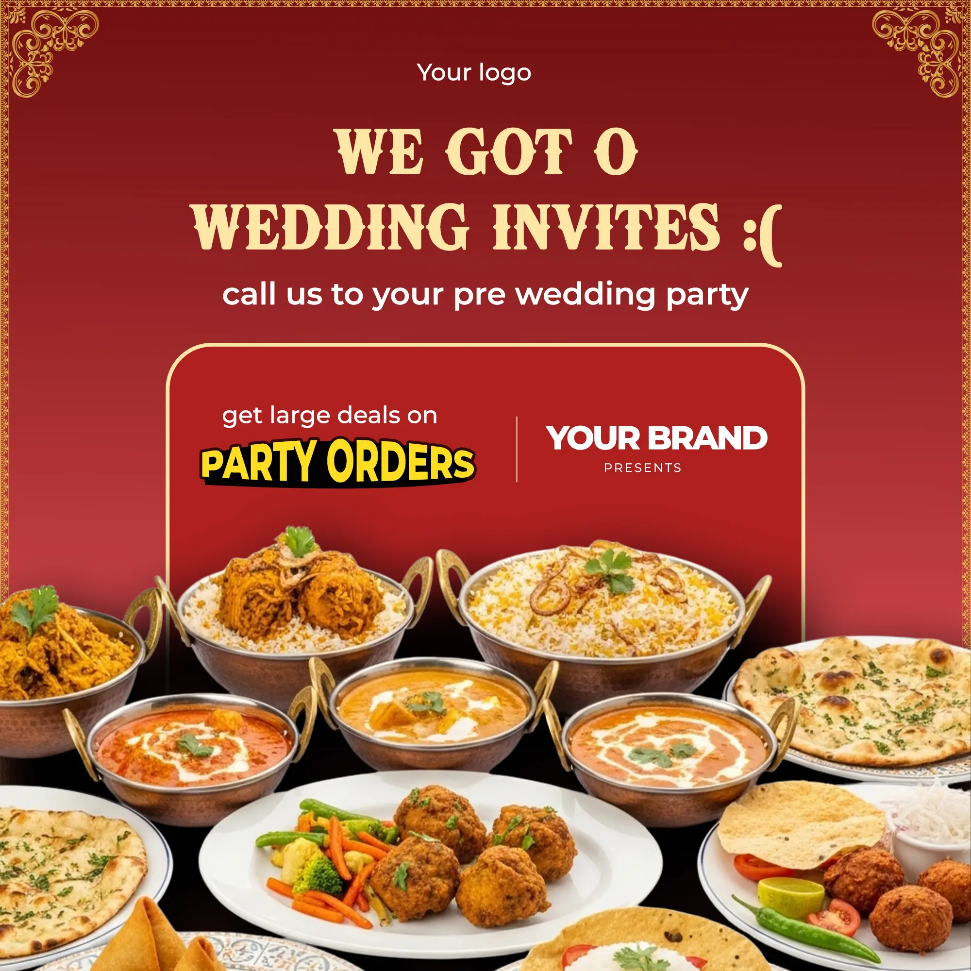 Wedding Catering Promotion Banner Template