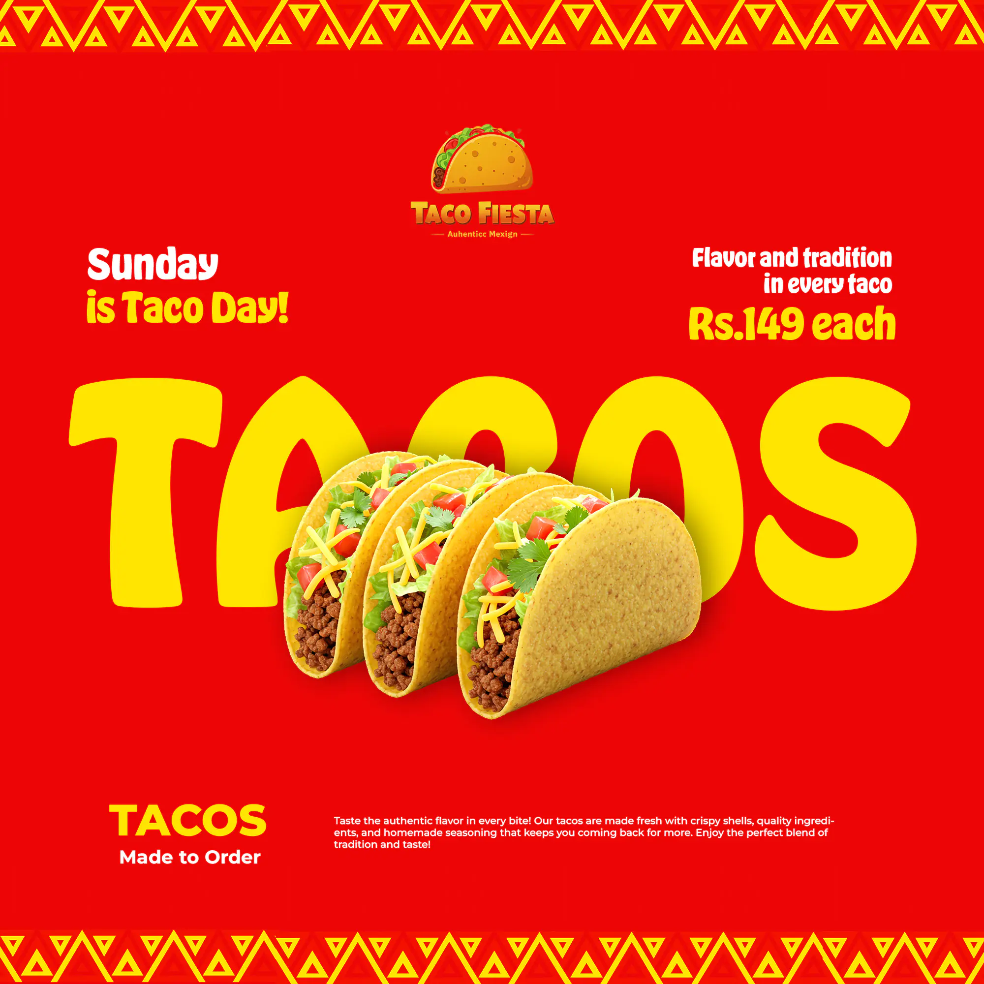 Taco Sunday Promotion Template