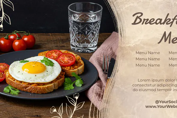 Rustic Breakfast Menu Template