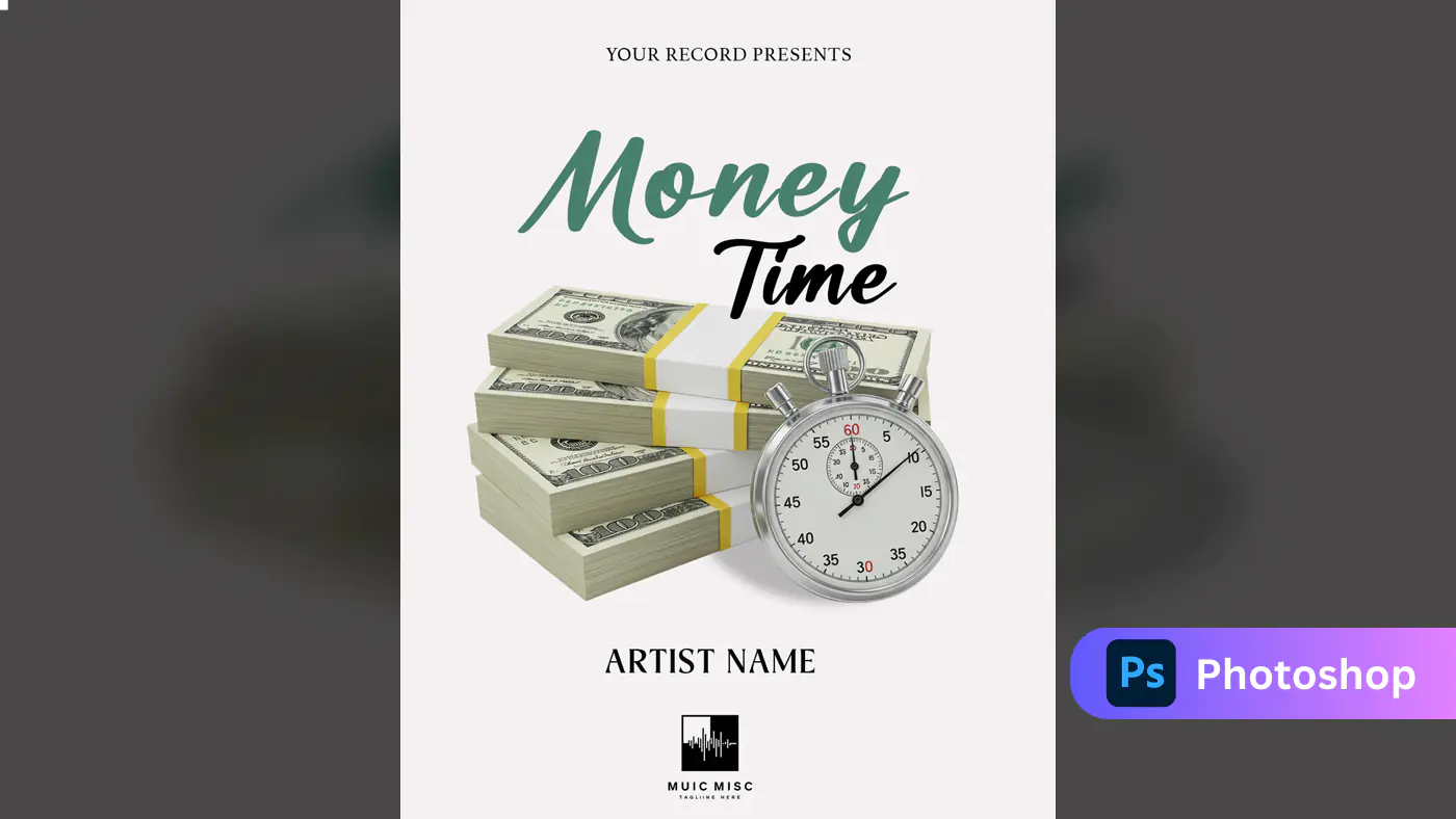 Enhanced Money Time Album Cover Template