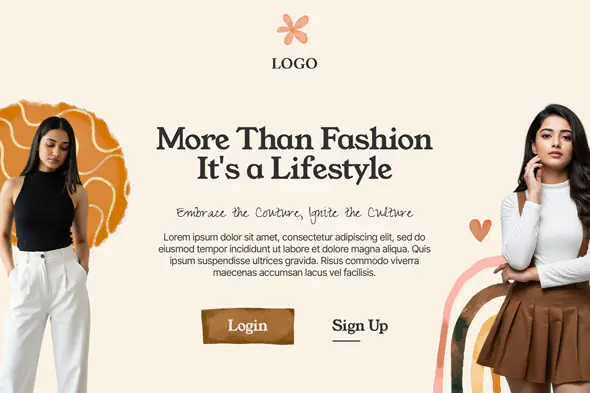 Elegant Fashion Lifestyle Landing Page