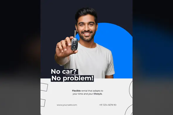 Car Rental Service Ad Template
