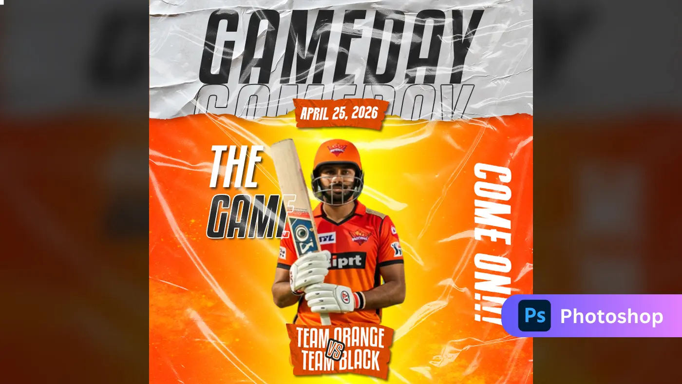 Dynamic Gameday Poster Template for Sports Events