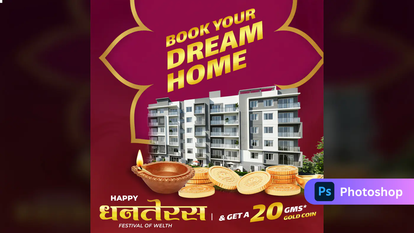 Dhanteras Real Estate Promotional Design