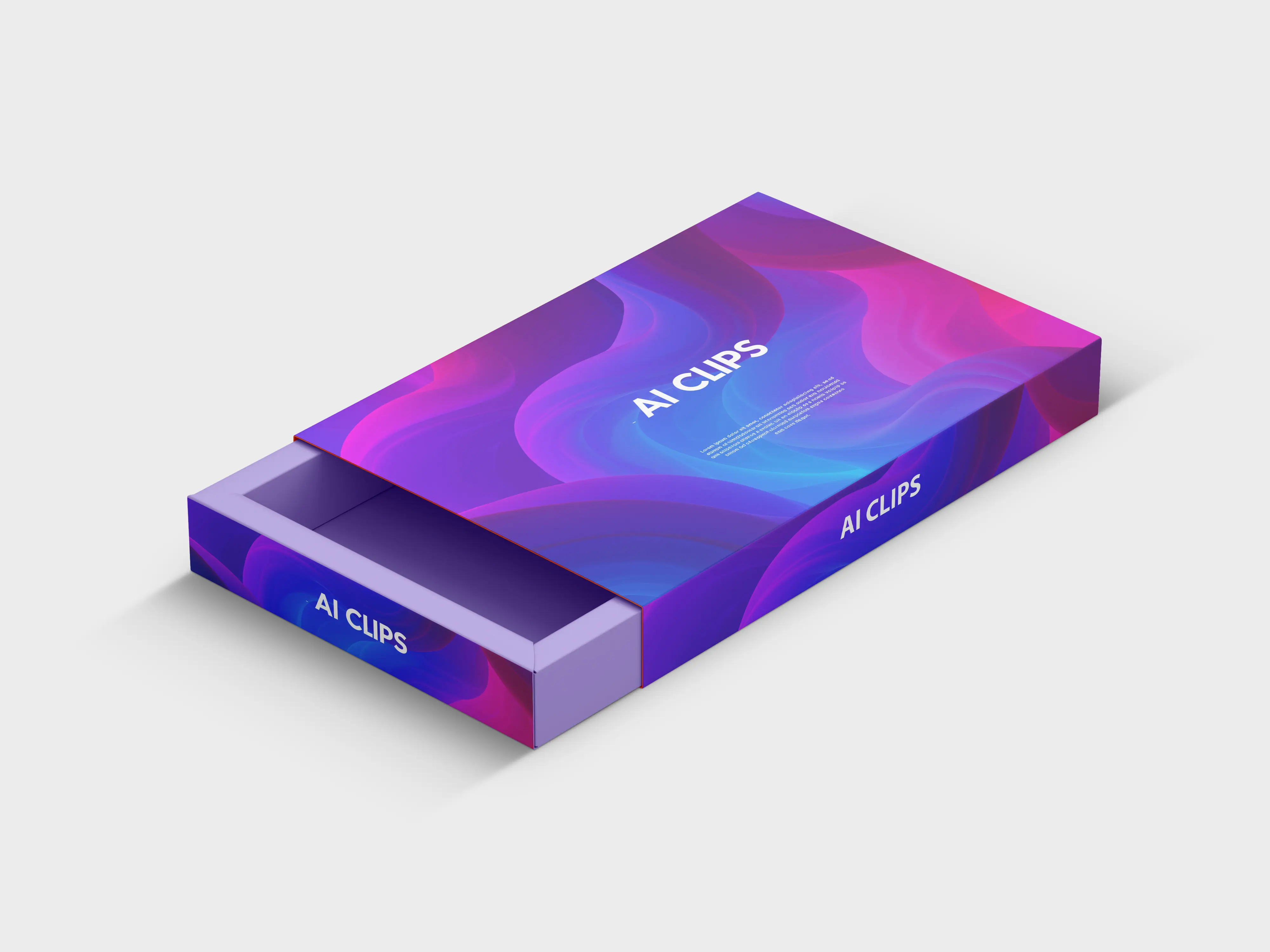 Gradient Drawer Box Mockup