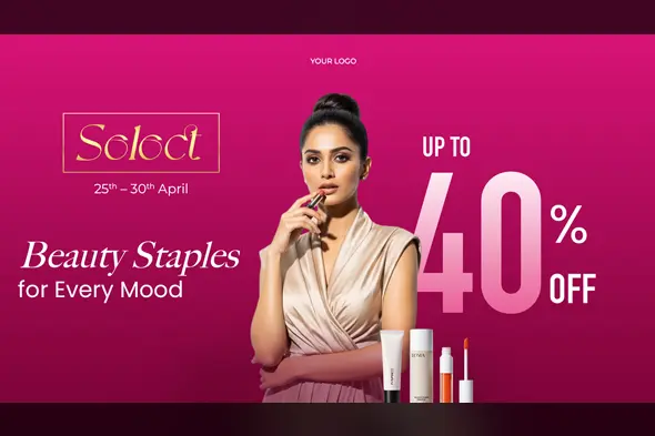 Glamorous Cosmetics Offer Banner