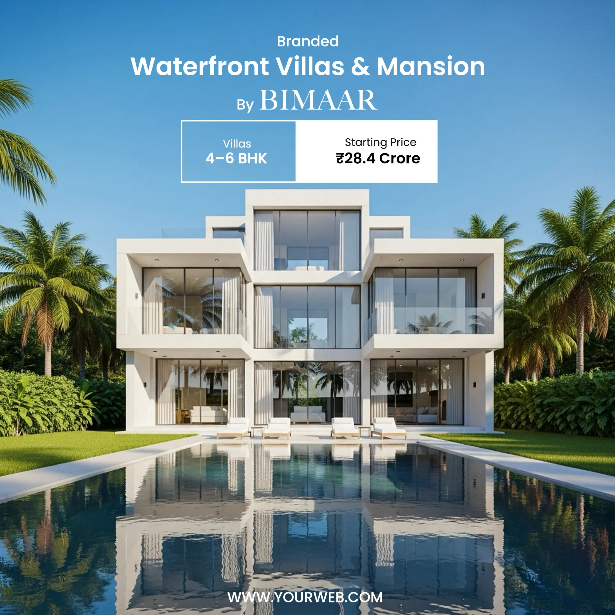 Luxury Waterfront Villa Property Banner Template