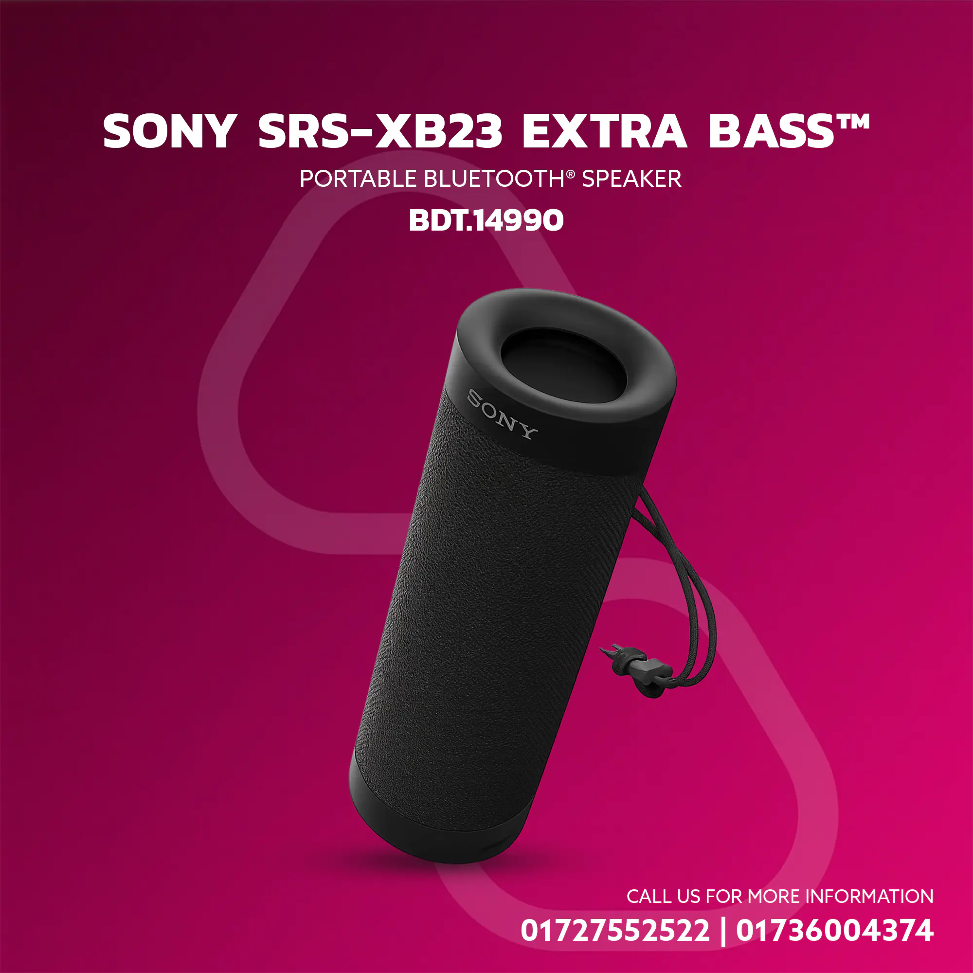 Sony Extra Bass Bluetooth Speaker Ad Template