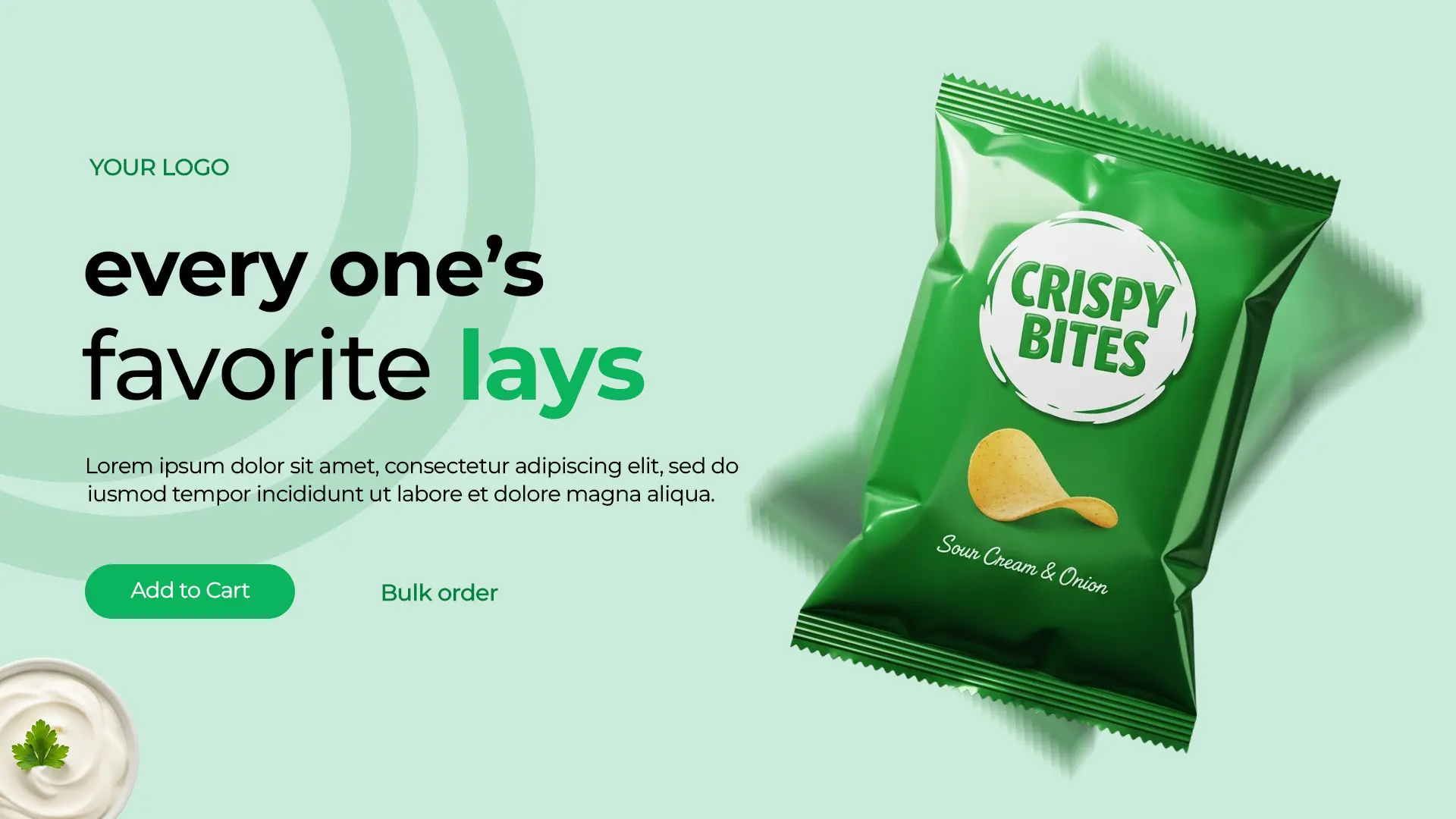 Crispy Snack Food Web Banner Template