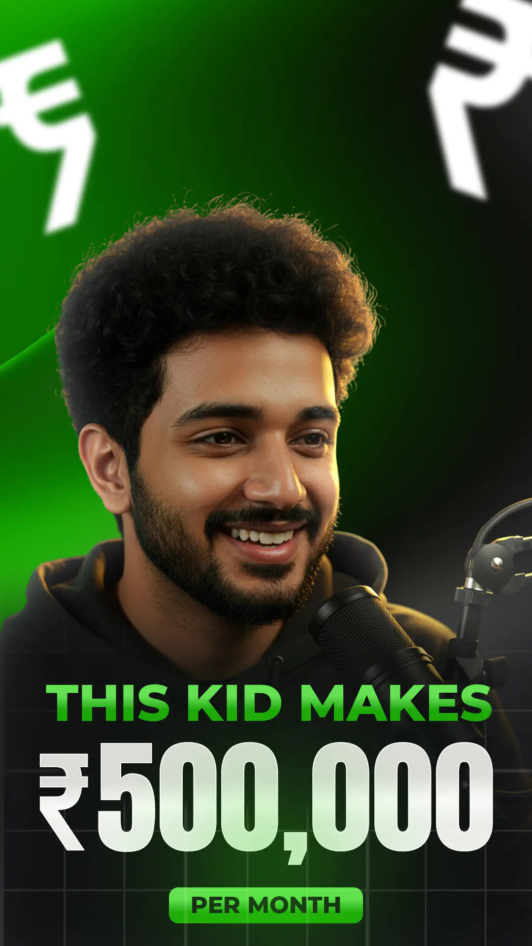 Viral ₹500K Per Month Thumbnail Template Featuring Indian Kid