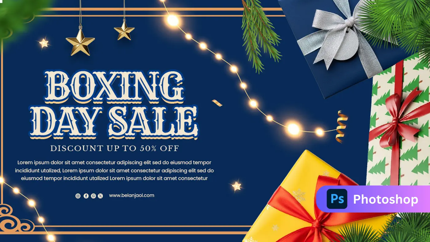 Boxing Day Sale Promotion Banner Template