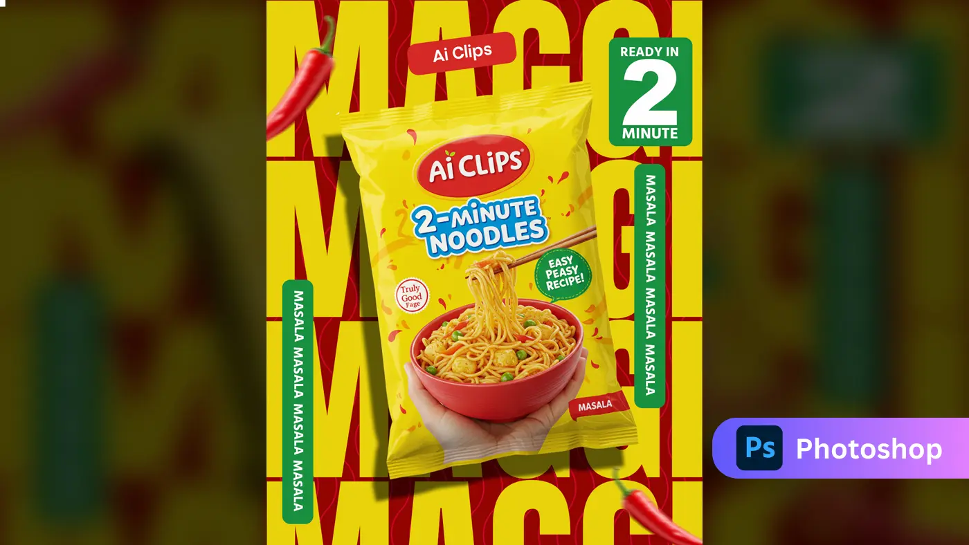 Instant Noodles Masala Flavor Template