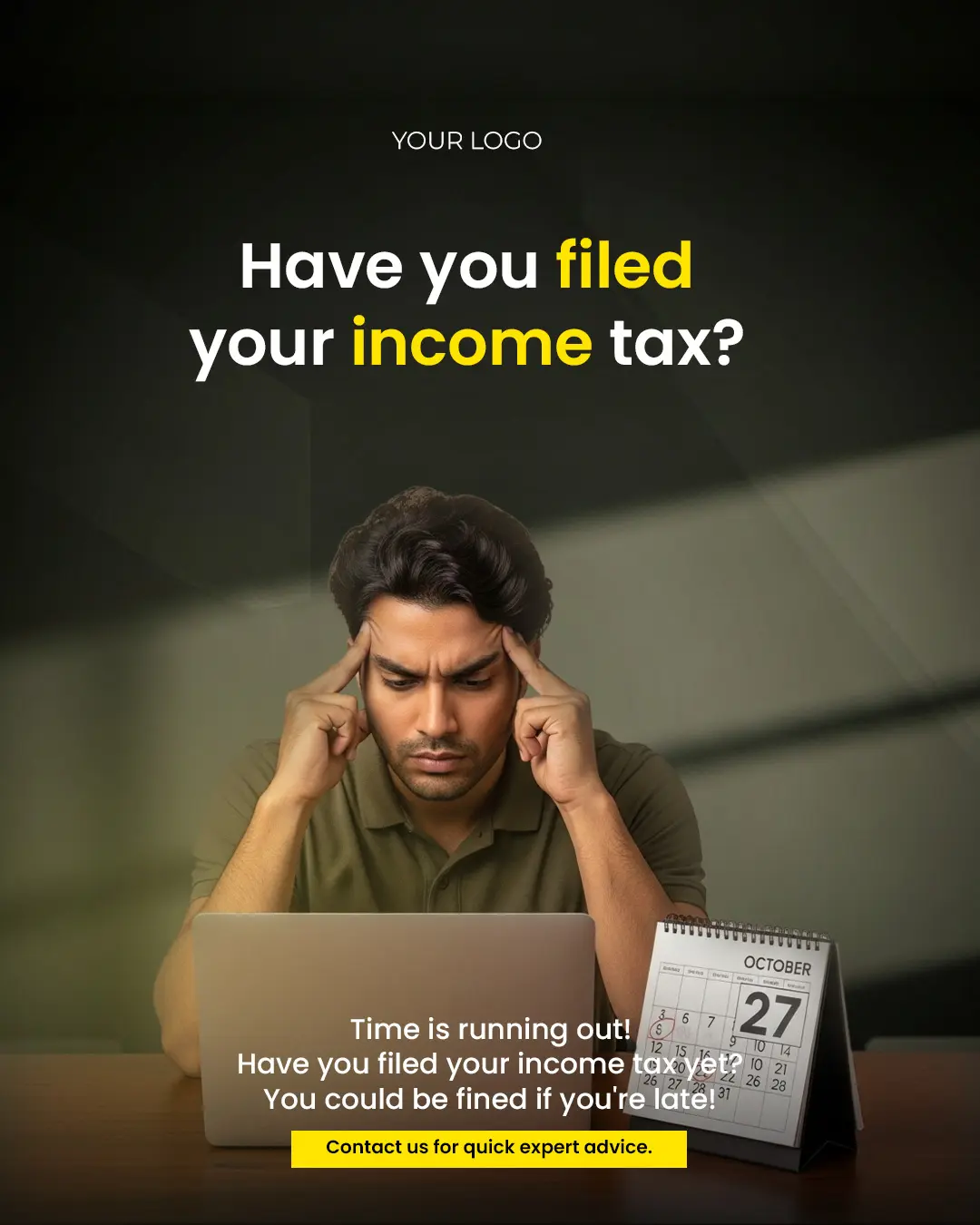 Urgent Tax Filing Ad Design