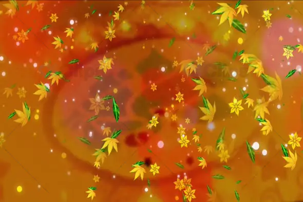 Festive Floral Leaf Fall Animation with Warm Golden Tones | AIClips