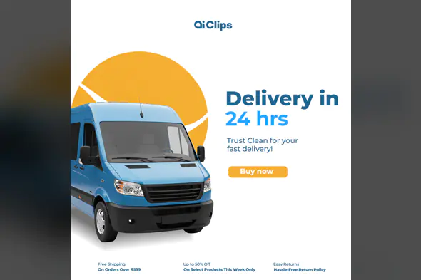 24-Hour Delivery Service Ad Template