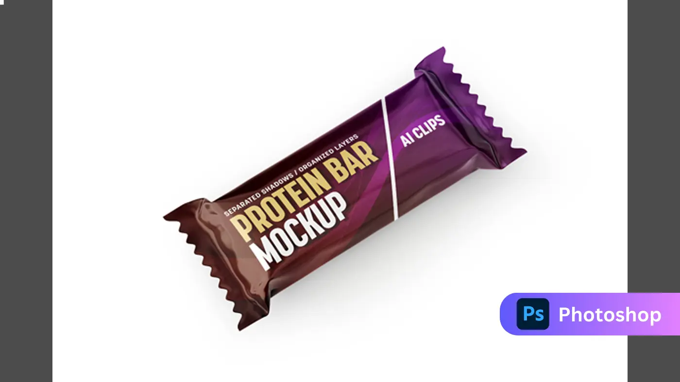 Protein Bar Wrapper Mockup