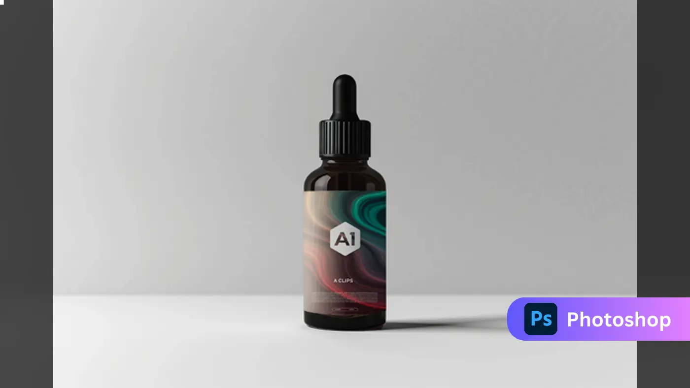 Essential Oil Dropper Bottle Mockup