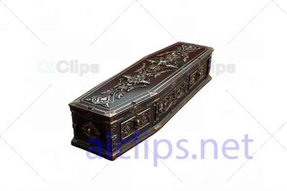 Exquisite 3D Gothic Coffin with Baroque Details