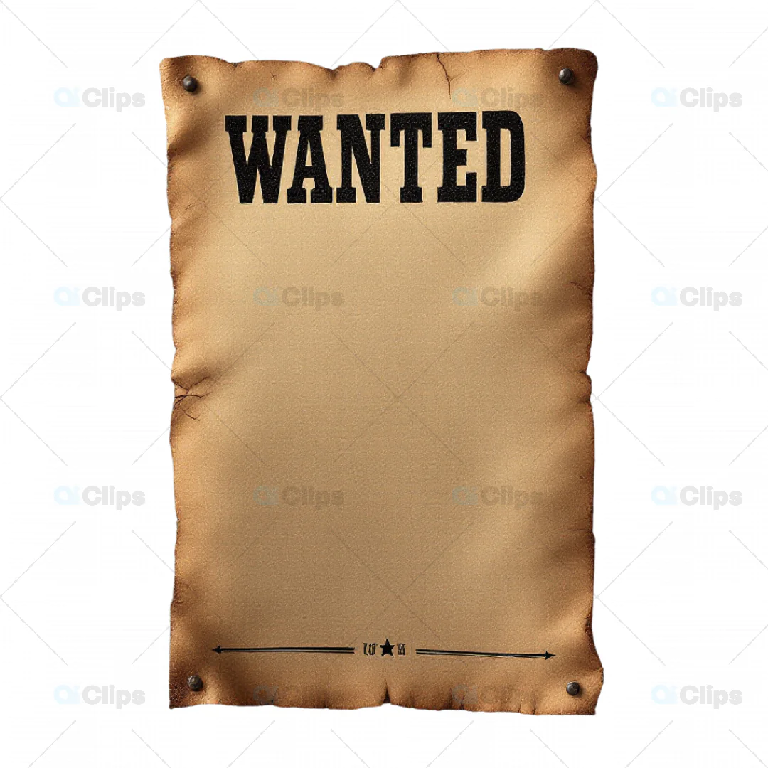Vintage 3D Wanted Poster Template