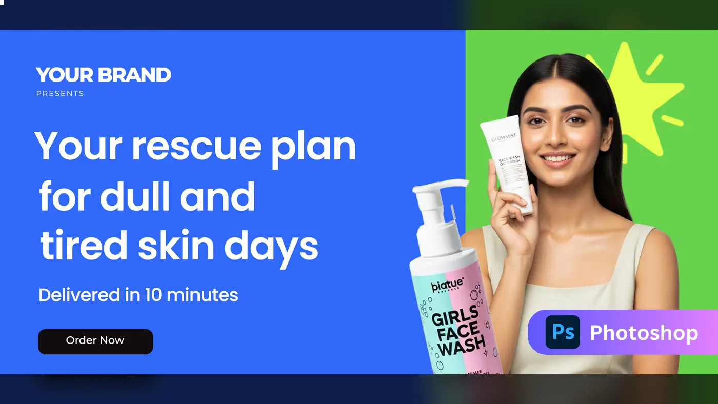Skincare Quick Delivery Banner Template