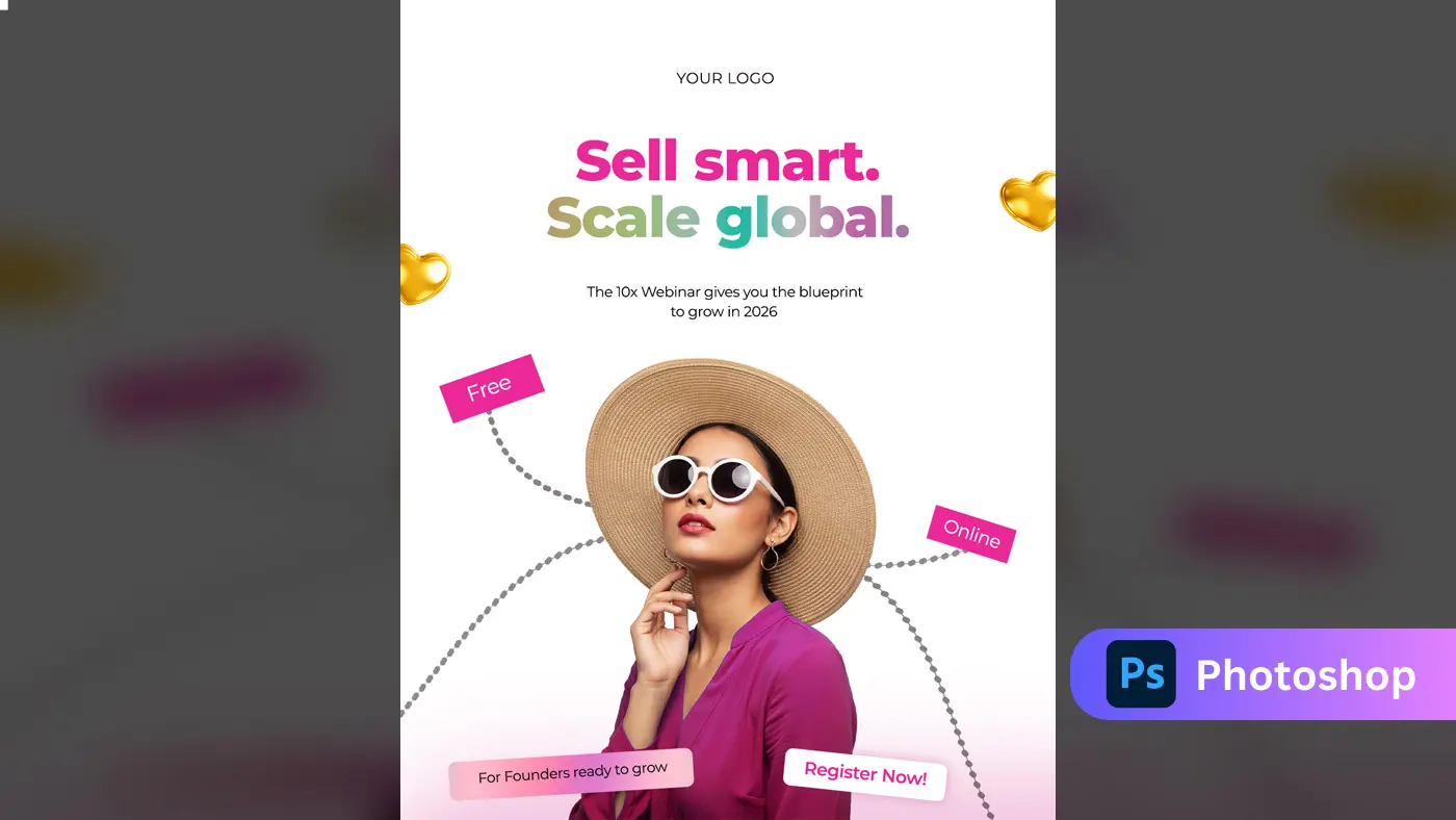 Global Business Webinar Ad Template