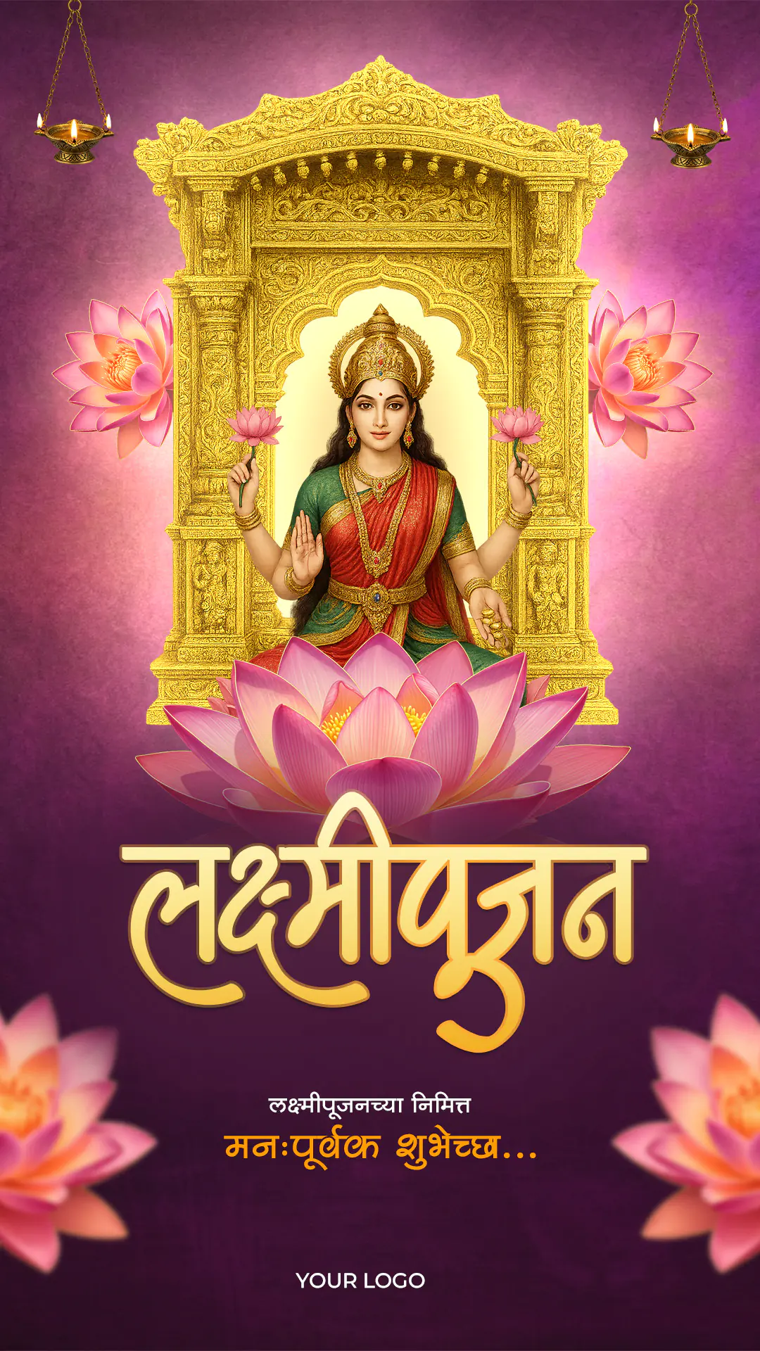 Lakshmi Pujan Greeting Template