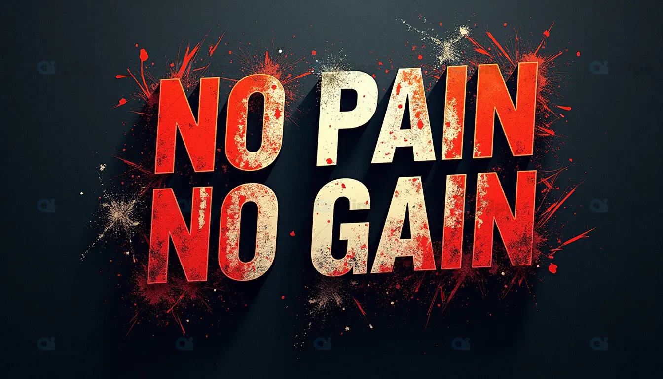 No Pain No Gain Fitness Motivation Poster