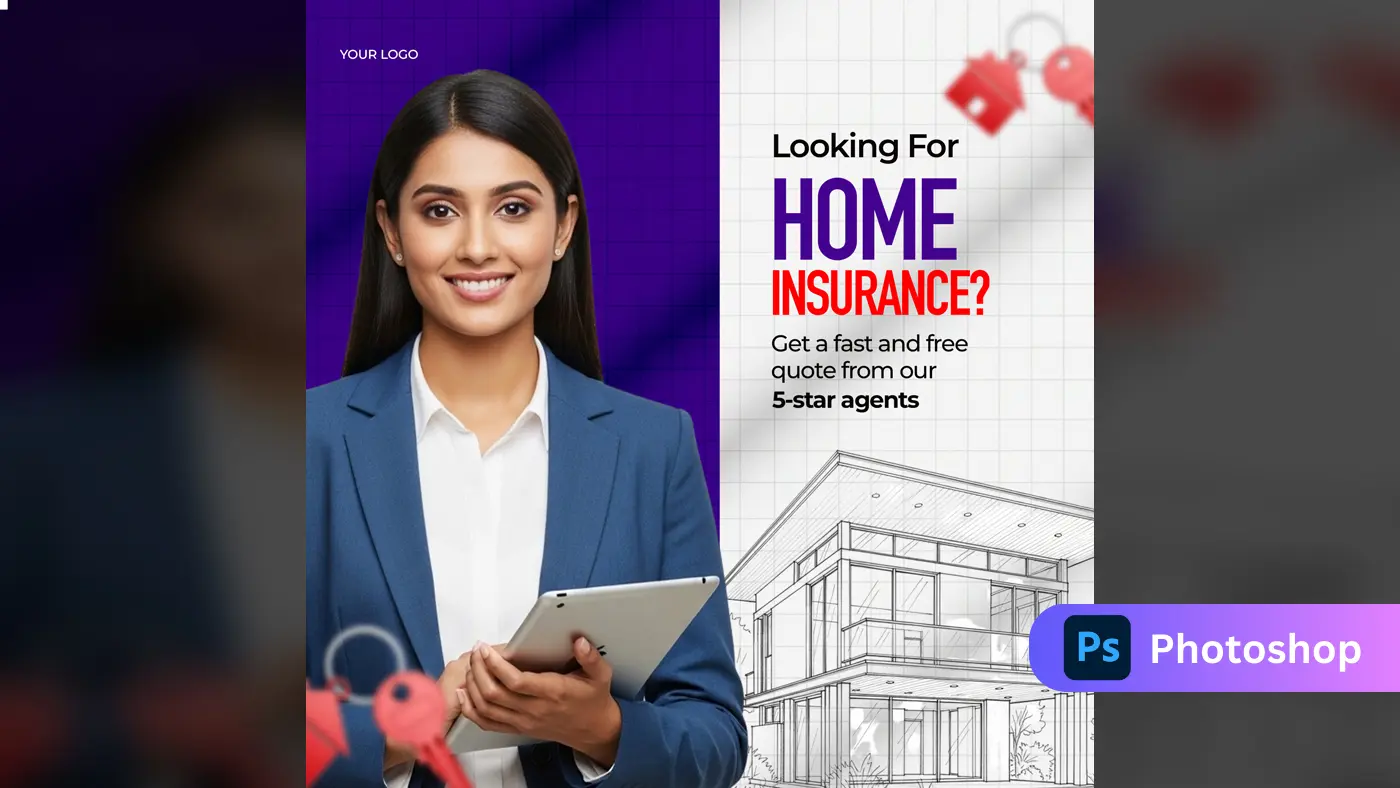 Property Insurance Ad Template