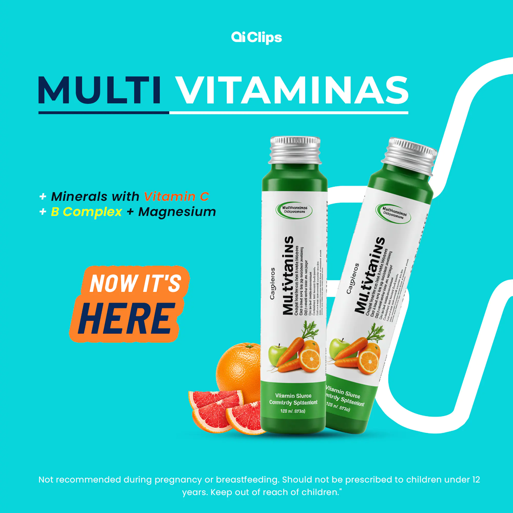 Multivitamin Supplement Product Launch Banner