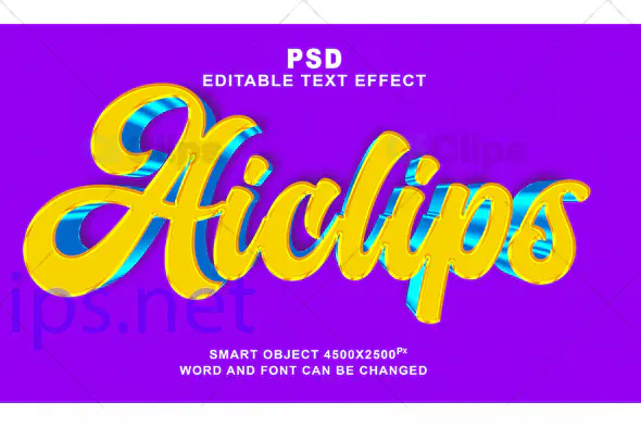 Bold Retro Text Effect PSD