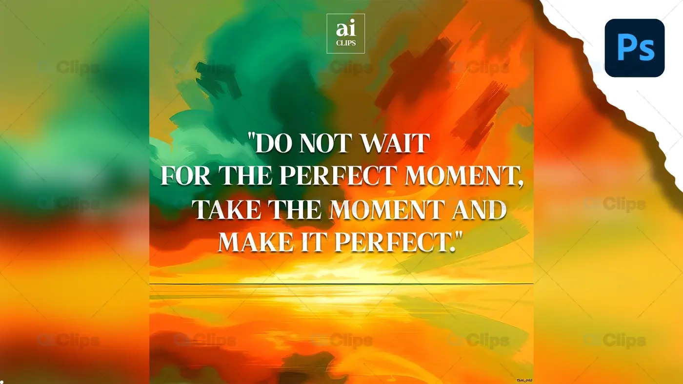 Motivational Quote Poster PSD Template