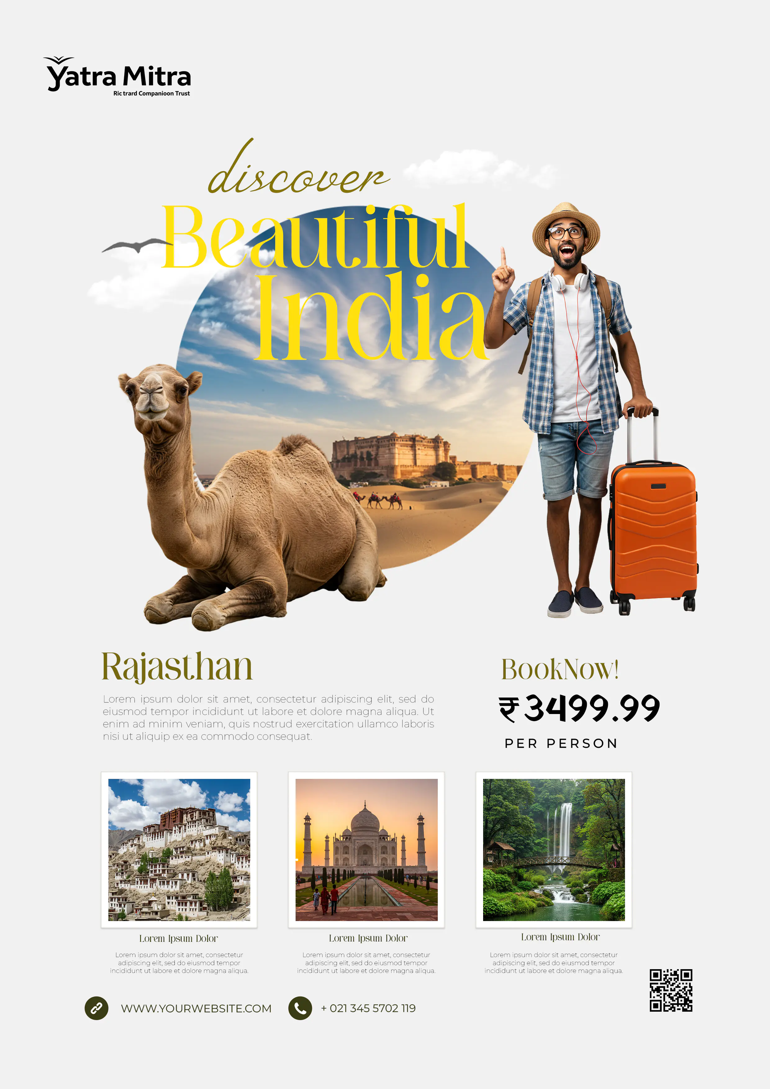Rajasthan Travel Agency Ad Template