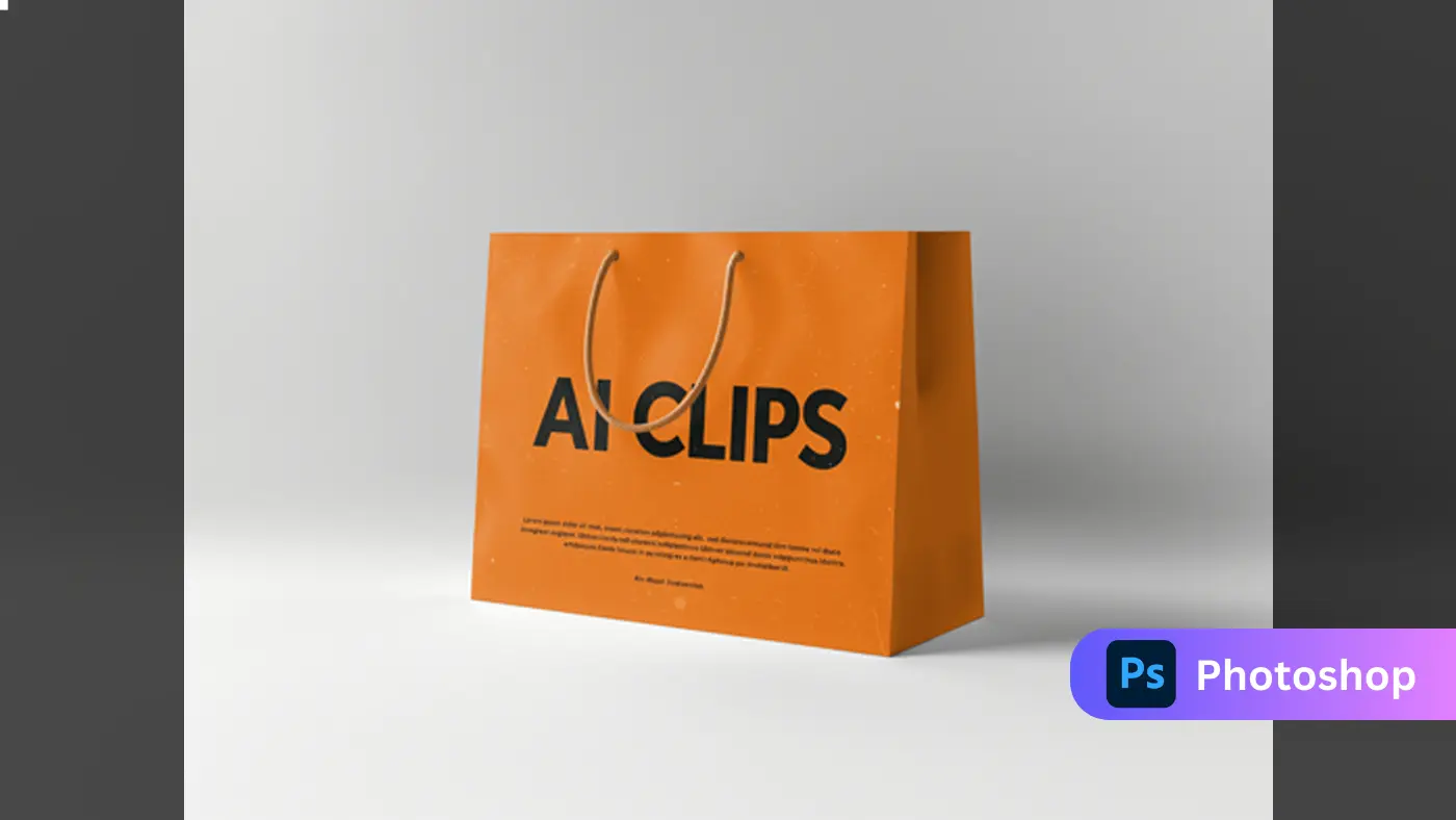 Orange Shopping Bag Mockup