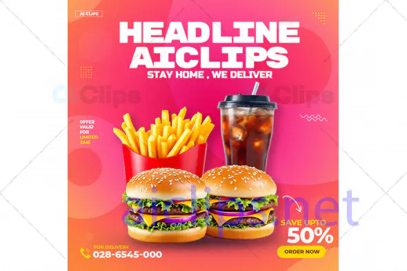Food Delivery Offer PSD Template