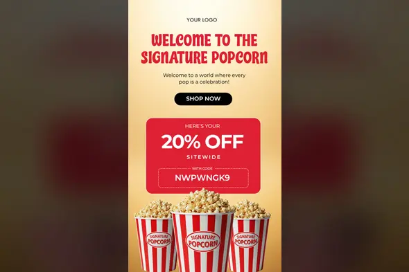 Snack Food Sale & Discount Ad Template