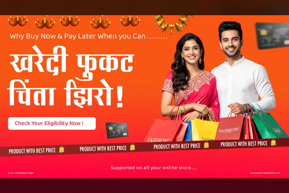 Marathi Festive Shopping Credit Card Promotion Template