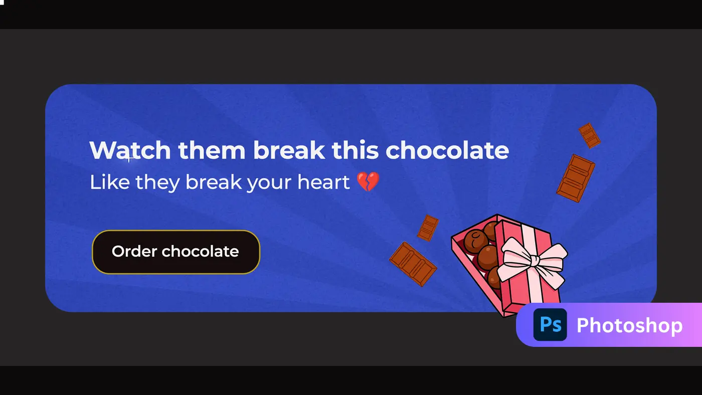 Heartbreak Chocolate Delivery Banner Template