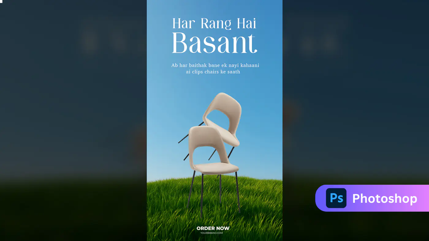 Enhanced Basant Festival Chair Ad Template