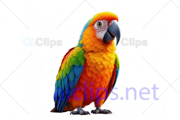 Vibrant Scarlet Macaw 3D Model