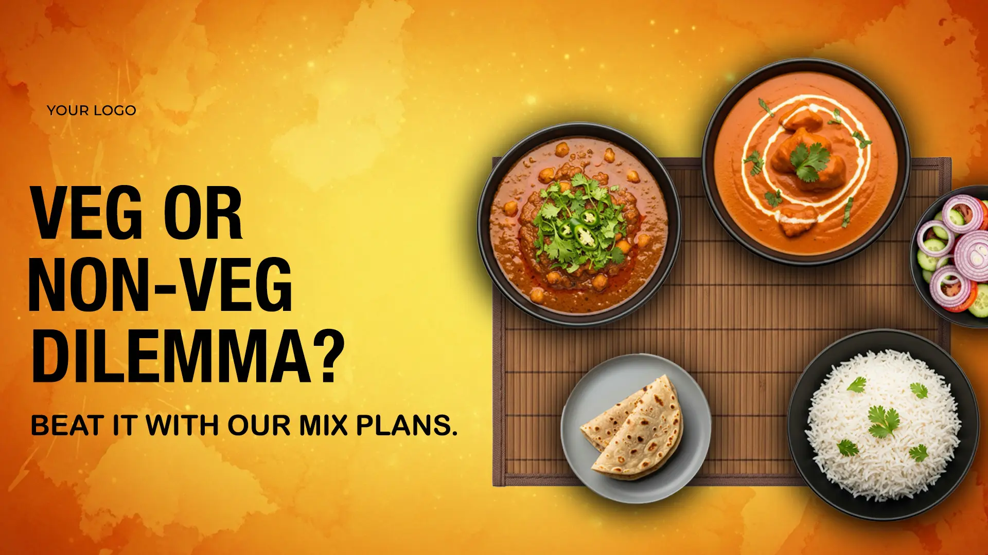 Indian Cuisine Menu Banner Template