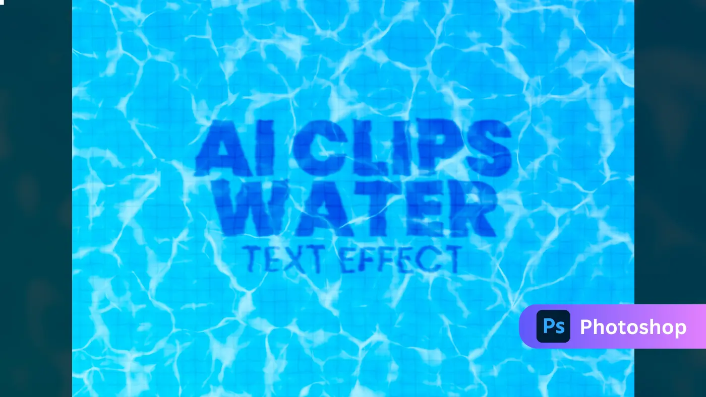 Pool Ripple Underwater Text Effect