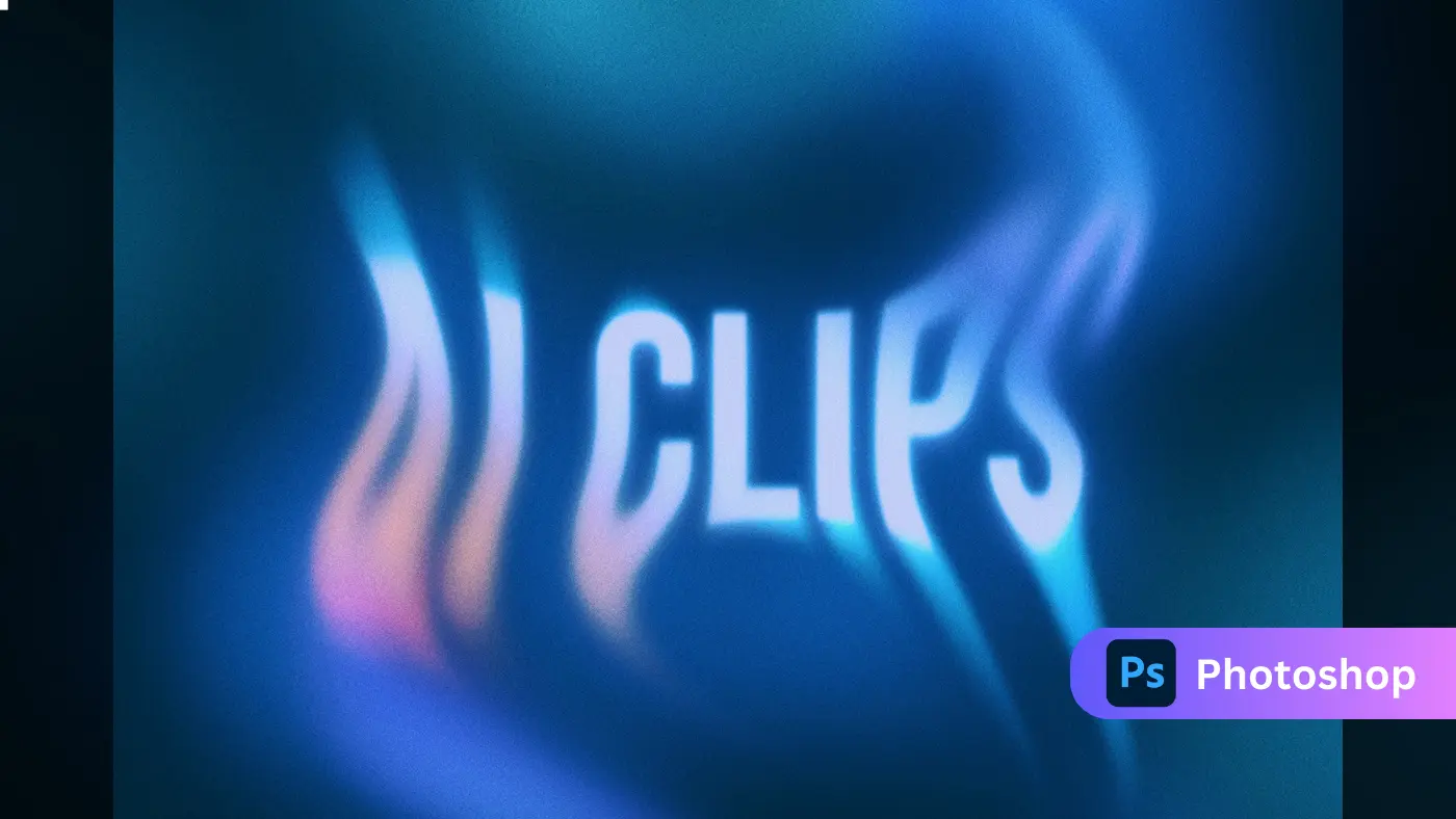 Liquid Blur Neon Melt Text Effect