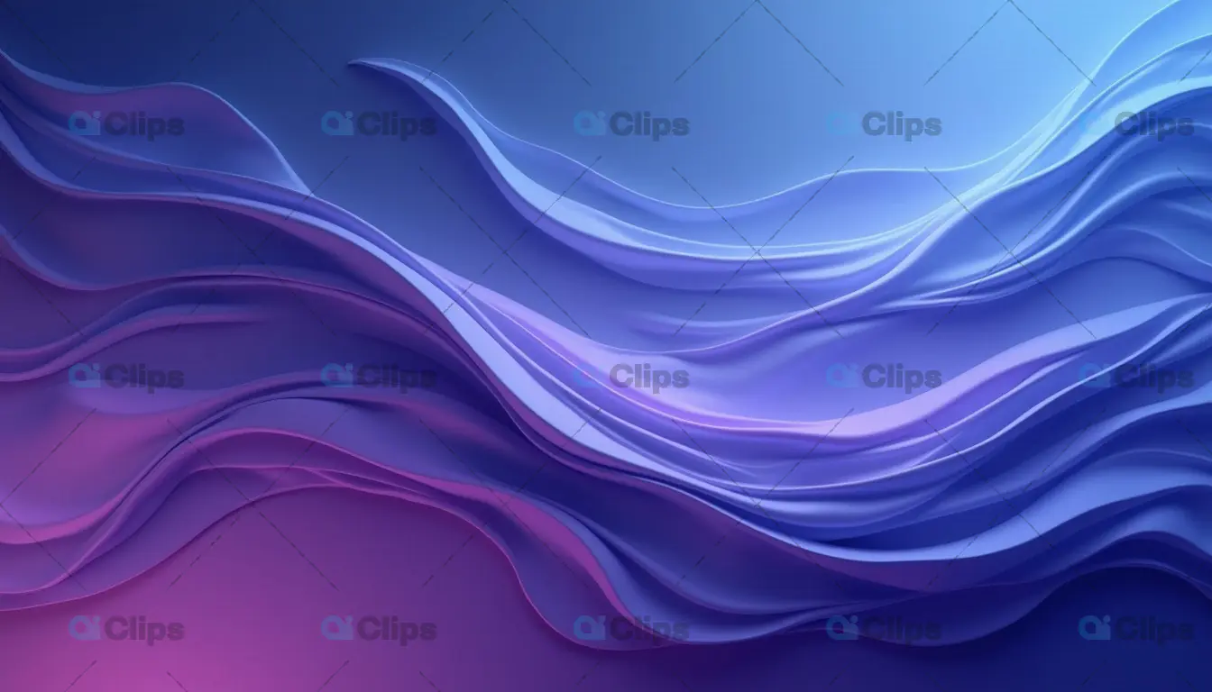 Abstract Flowing Gradient Waves in Blue and Purple
