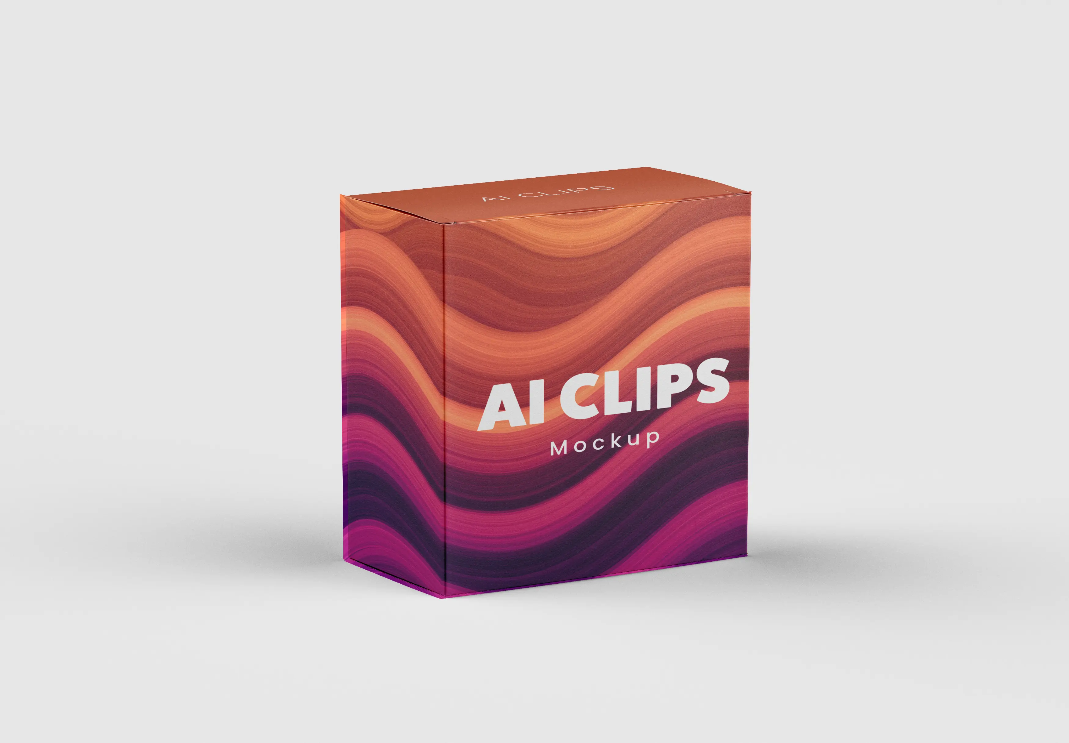 Wavy Gradient Effect Product Packaging Box Mockup